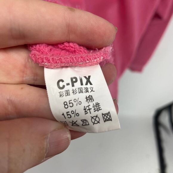 Auspicious pink fuschia crew neck colorbaner sweatshirt womens XXL - Picture 5 of 6